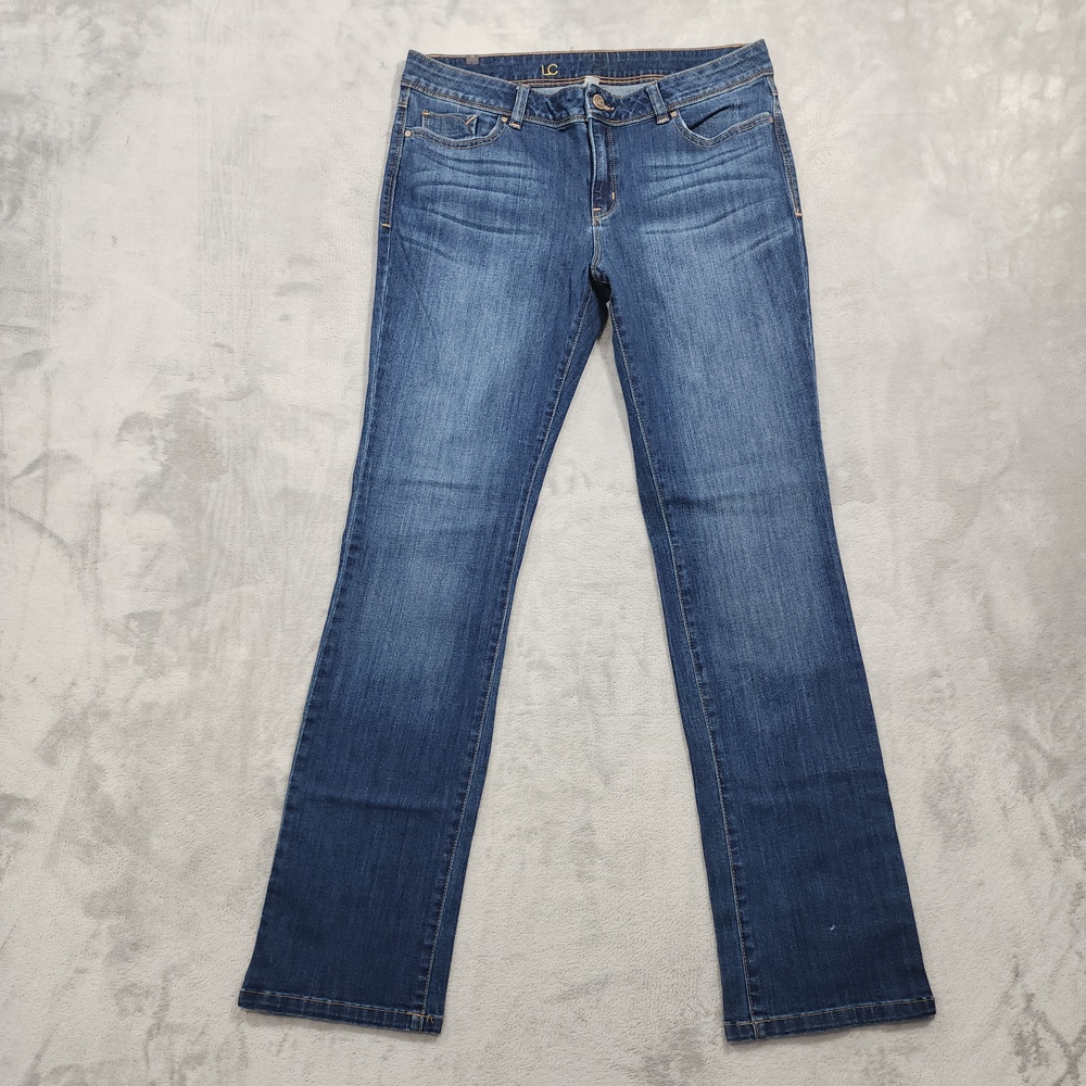 Lauren Conrad Jeans Womens 14 Blue Mid Rise Straight Leg Stretch Denim Casual